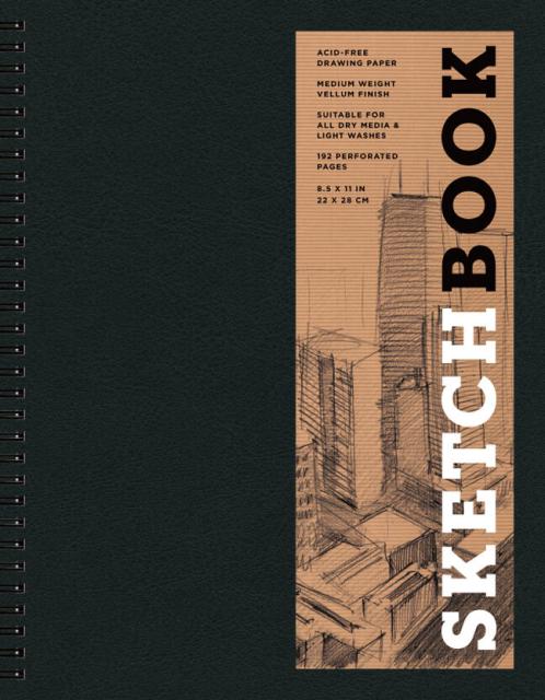 Sketchbook 8.5 x 11″ Black Spiral Hardcover Mixed Media Sketchbook for Drawing