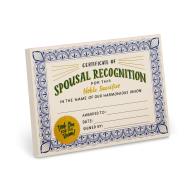 Spouse Recognition Wife / Husband Award Paper Certificate Note Pad