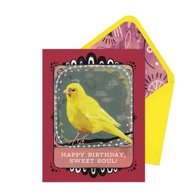 Canary Birthday Card